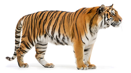 Fototapeta premium bengal tiger isolated on white