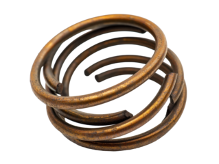 Rusty Spiral Metal Coil Isolated
