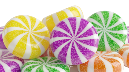 Colorful Swirl Candies with Glitter Effect