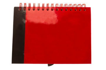 book mockup color red isolated on white background