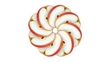 Apple Slices Arranged in a Circular Pattern