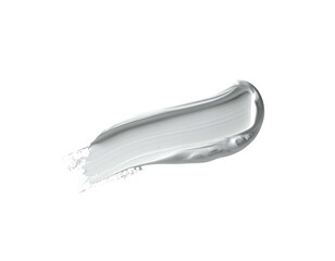 Swatch of thick, white paint smeared on black. Texture, highlights, and shadow