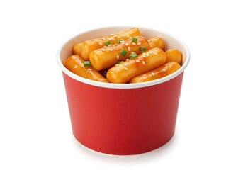 cup tteokbokki street food rice cakes in cup