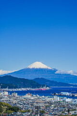 静岡県日本平からの駿河湾と富士山