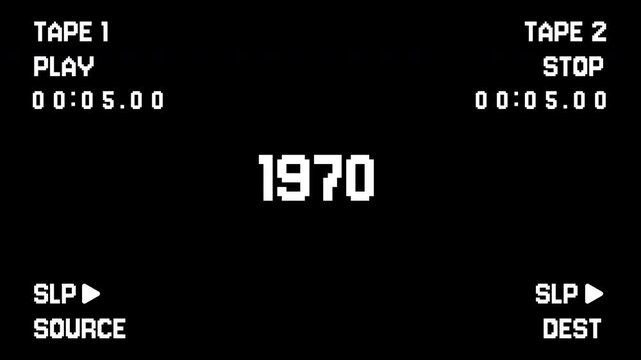 VHS tape playing suitable for multimedia projects, music playlists, throwback content, nostalgiathemed designs, and vintage aesthetic.