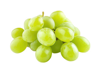 Fresh green grape cluster isolated