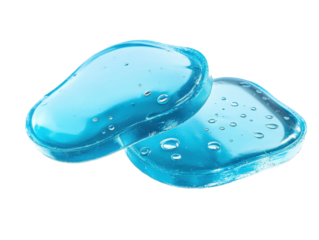 Blue Gel Cleaning Pads Isolated