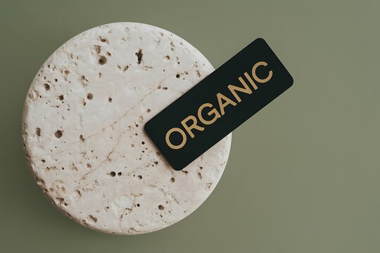  Organic soap on a green background
