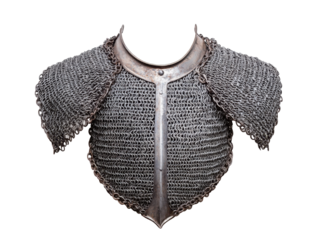 Ancient Chainmail Armor on Transparent Background