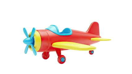 Red and Yellow Cartoon Airplane Toy