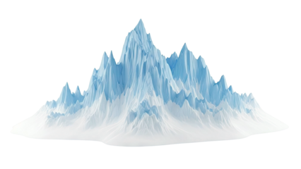 Stylized Icy Mountain Range
