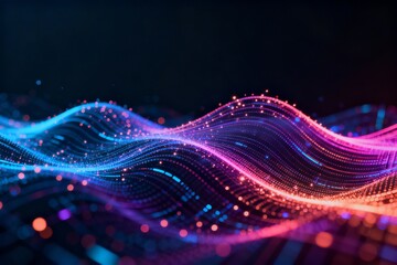 Abstract colorful wave patterns