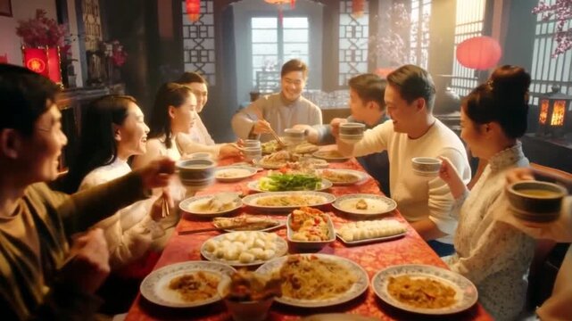 Family Reunion Dinner Chinese New Year