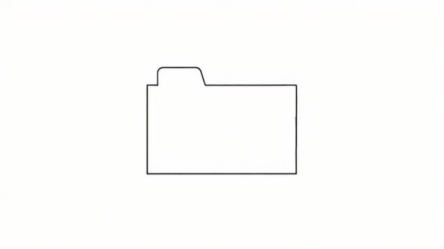 Animated Folder Icons in Varying Opacity on Clean White Background, Technology Concept