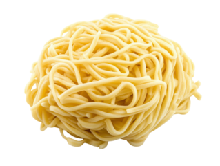Fresh Yellow Noodle Nest Isolated