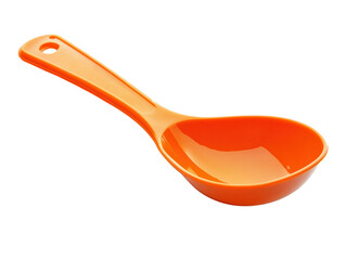 Orange Plastic Ladle Isolated