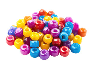 Pile of colorful plastic beads