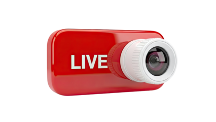 Red Live Streaming Camera Icon