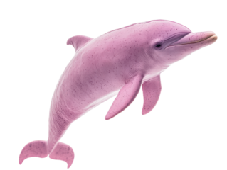 Pink Dolphin Isolated on Transparent Background