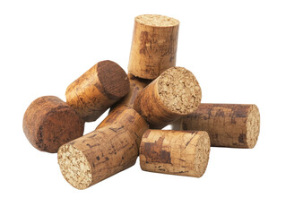 Natural Wine Corks Isolated