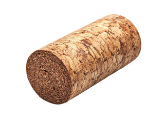 Cylindrical cork log isolated