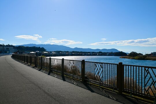 Kano River in Numazu City, Shizuoka prefecture, Japan