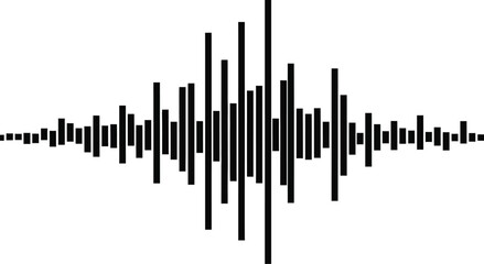 Fototapeta premium Sound Wave Pattern Graph Signal Audio Visualizer.