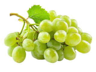 Fresh Green Grape Cluster Isolated