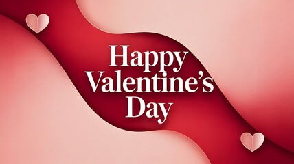 Clean romantic Valentine background with centered greeting text