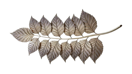Ornate Brass Leaf Branch Decoration