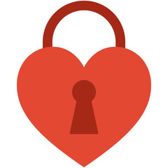 locked heart love and valentine icons flat design.