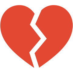 broken heart love and valentine icons flat design.