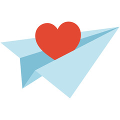 love letter and valentine icons flat design.