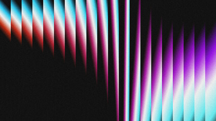 Colorful triangular gradients on a black background, symmetrical abstract pattern with grainy texture. Ideal for tech branding, digital design, or modern visual backdrops.