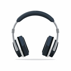 Fototapeta premium Illustration of headphones on white background for music listening purpose