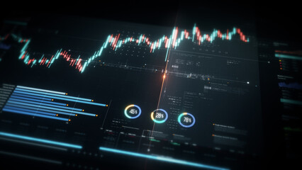 Dynamic data visuals for business info graphics, animated charts, and data-driven insights for a business meeting mock-up. Explore the world of trading, stock exchanges, and crypto