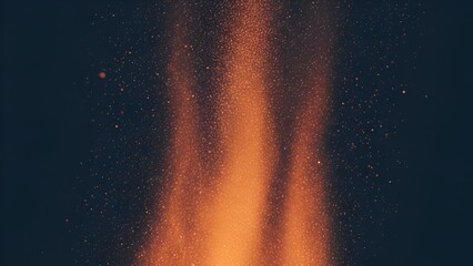 Ethereal fiery dust display against deep midnight background, with bokeh effect and atmospheric