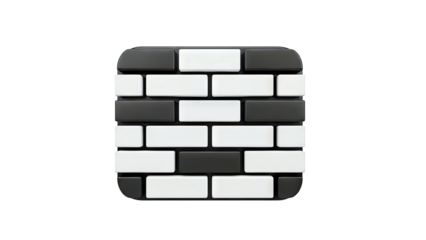 Black and White Brick Pattern Icon