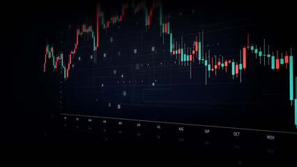 Dynamic data visuals for business info graphics, animated charts, and data-driven insights for a business meeting mock-up. Explore the world of trading, stock exchanges, and crypto