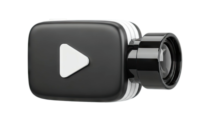 3D Render of YouTube Play Button Shaped Camera