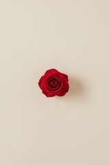 Red rose is the main focus of the image