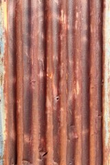 Old zinc surface background or the tin roof background with the rust