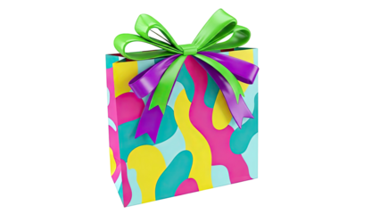 Colorful Gift Bag with Bow