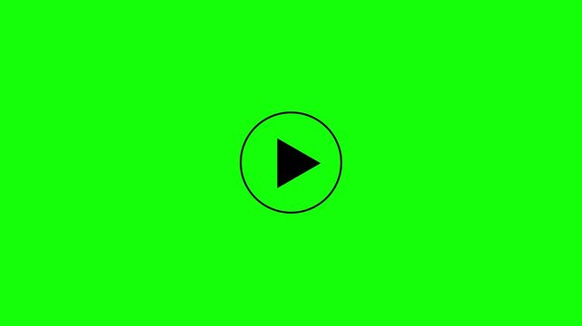 Play button loading animation for media start action. Video and music player control icon. Click to start playback symbol for digital content. Loading, pause, play button.