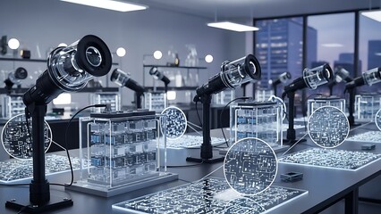 super advanced future microscope lab cutaway