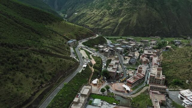 Breathtaking 4K UHD aerial and time-lapse footage of Daocheng Yading in Sichuan Province, a renowned natural reserve and tourist attraction famous for its Three Holy Mountains.