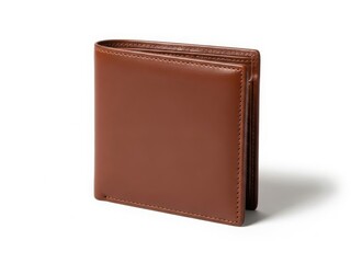 Elegant brown leather wallet with multiple card slots