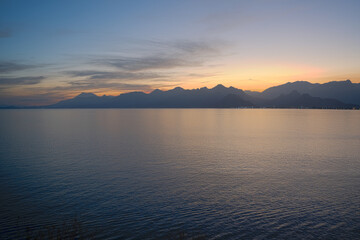 A beautiful blue hour with HDR in Antalya