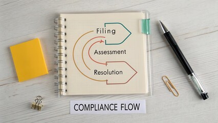 Compliance Flow Chart for Filing, Assessment and Resolution Process in Document Management System