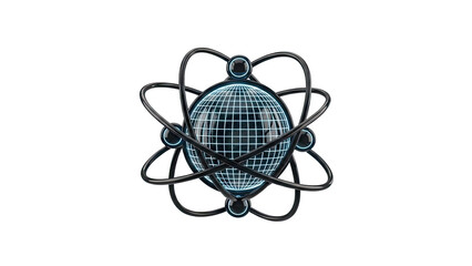 Atomic Structure Globe with Orbiting Electrons